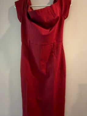 Trina Turk Red Midi Sheath Dress